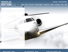 Tablet Screenshot of privatejetcharterflightsnewyork.com